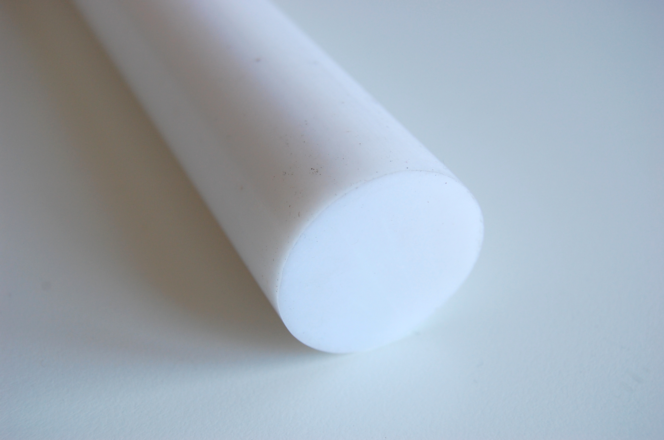 Wunschlänge in 100 mm Schritten 92,00€/m Ø 40 mm Teflon PTFE Rundstab weiß 